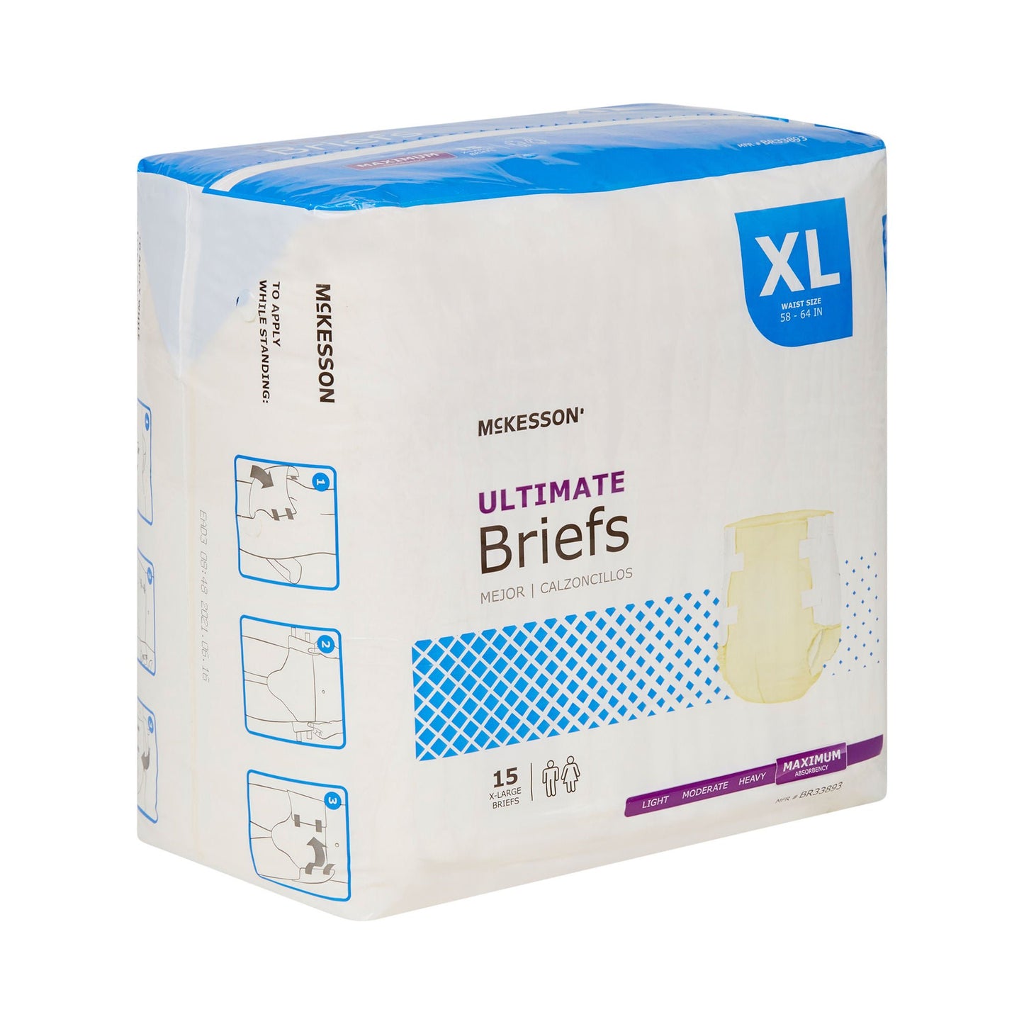 McKesson Ultimate Heavy Absorbency Incontinence Brief, Extra Large