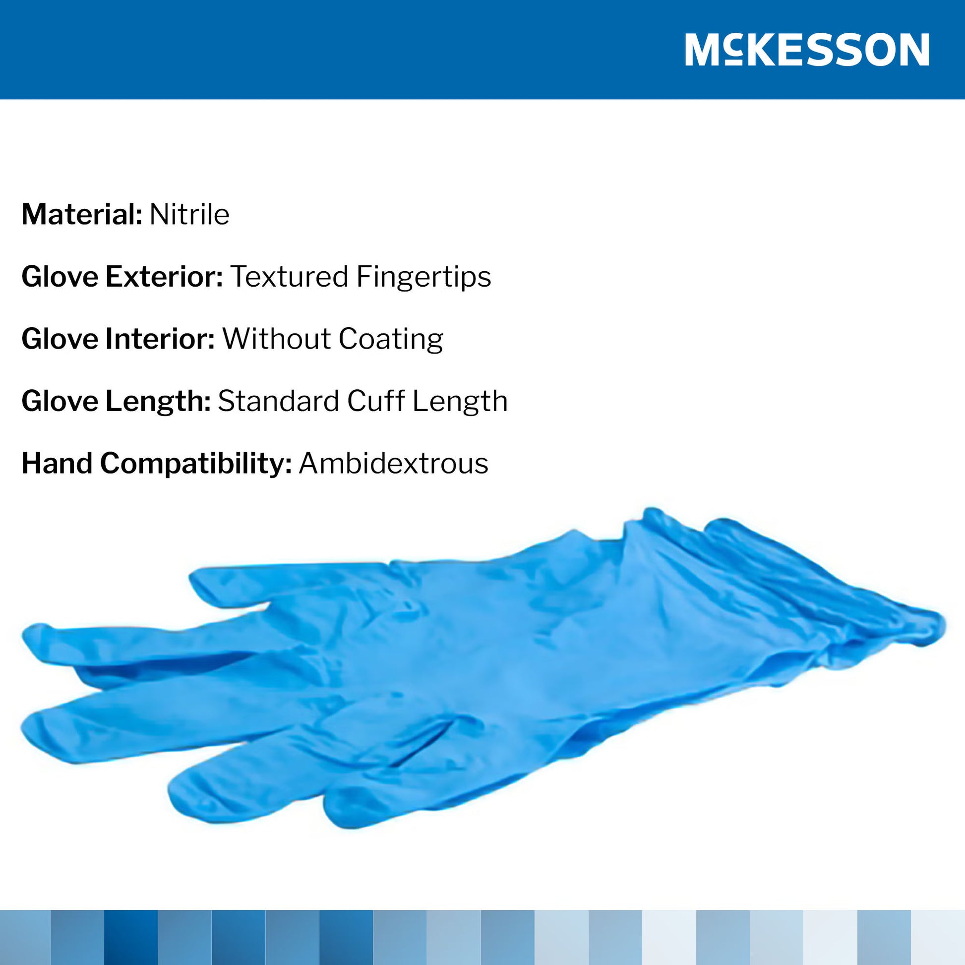 McKesson Confiderm® 4.5C Nitrile Exam Glove, Extra Large, Blue