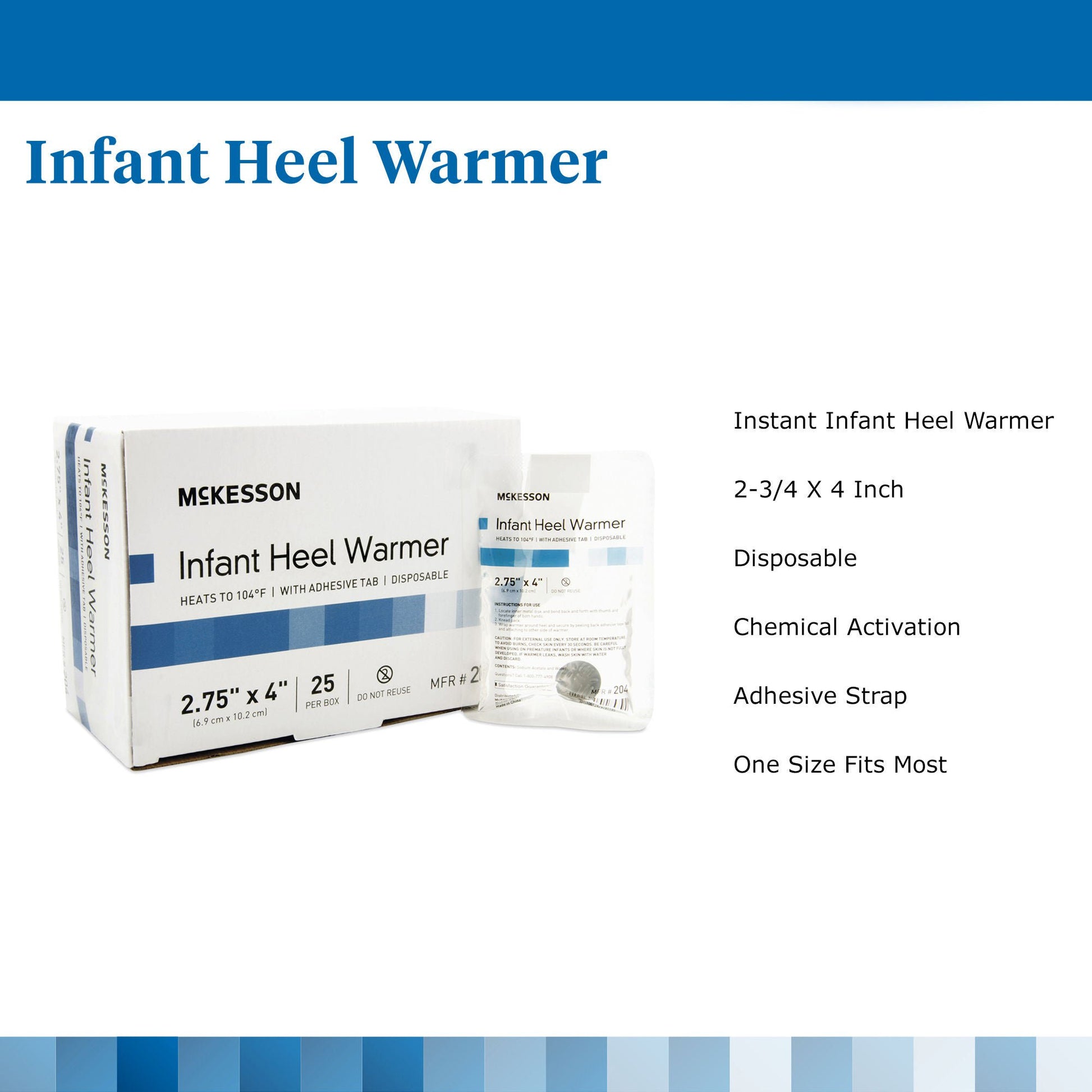McKesson Infant Heel Warmer, 2¾ x 4 Inch
