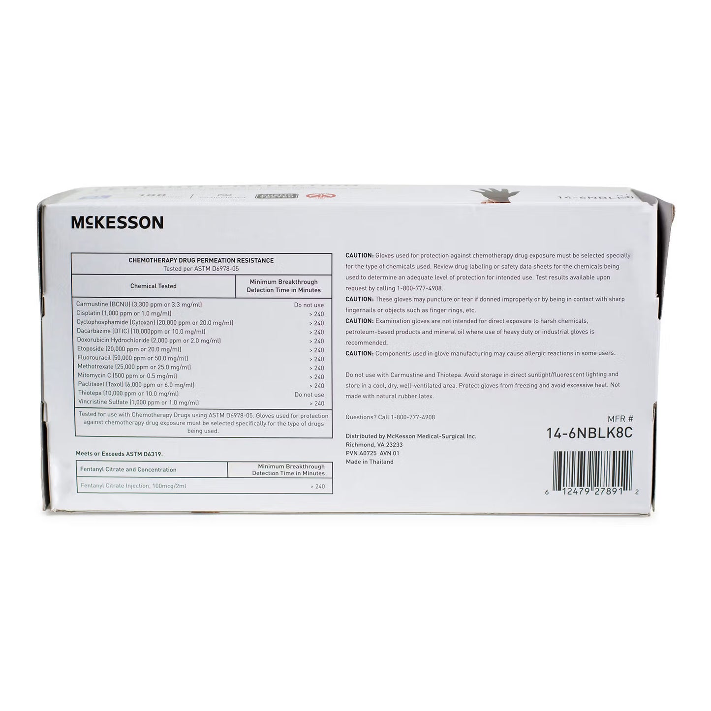 McKesson Confiderm® 6.8C Nitrile Exam Glove, Extra Large, Blue