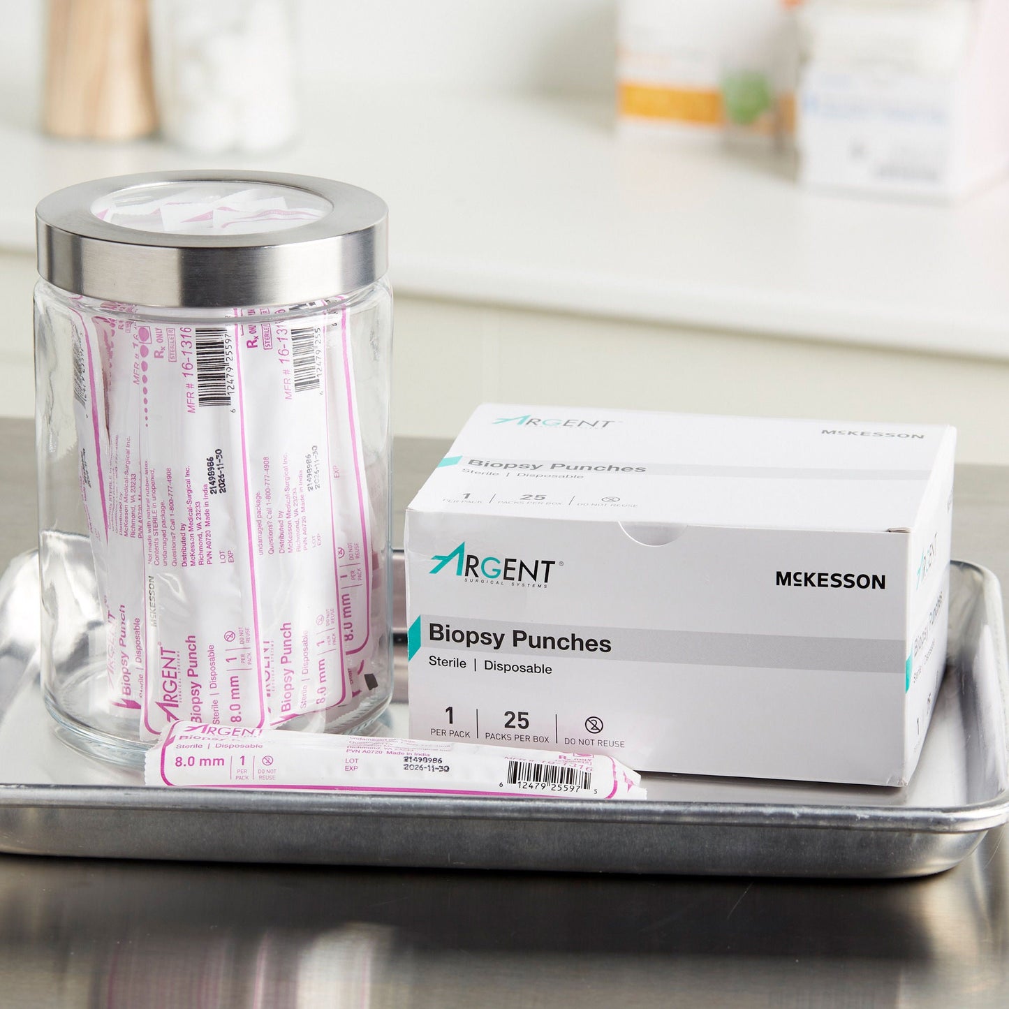 McKesson Argent™ Disposable Biopsy Punches, 8.0 mm