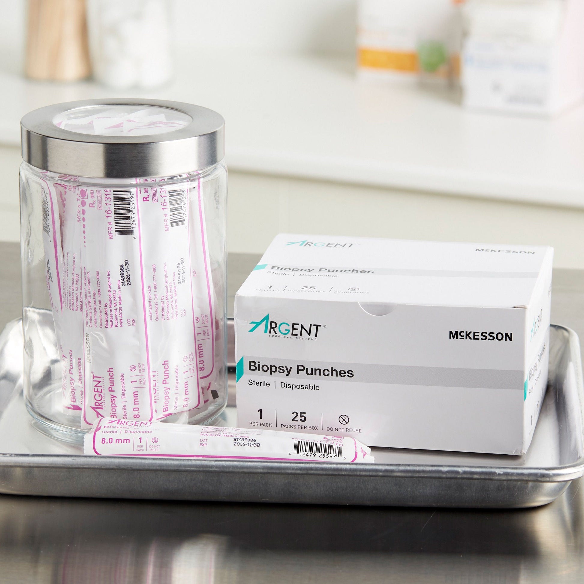 McKesson Argent™ Disposable Biopsy Punches, 8.0 mm