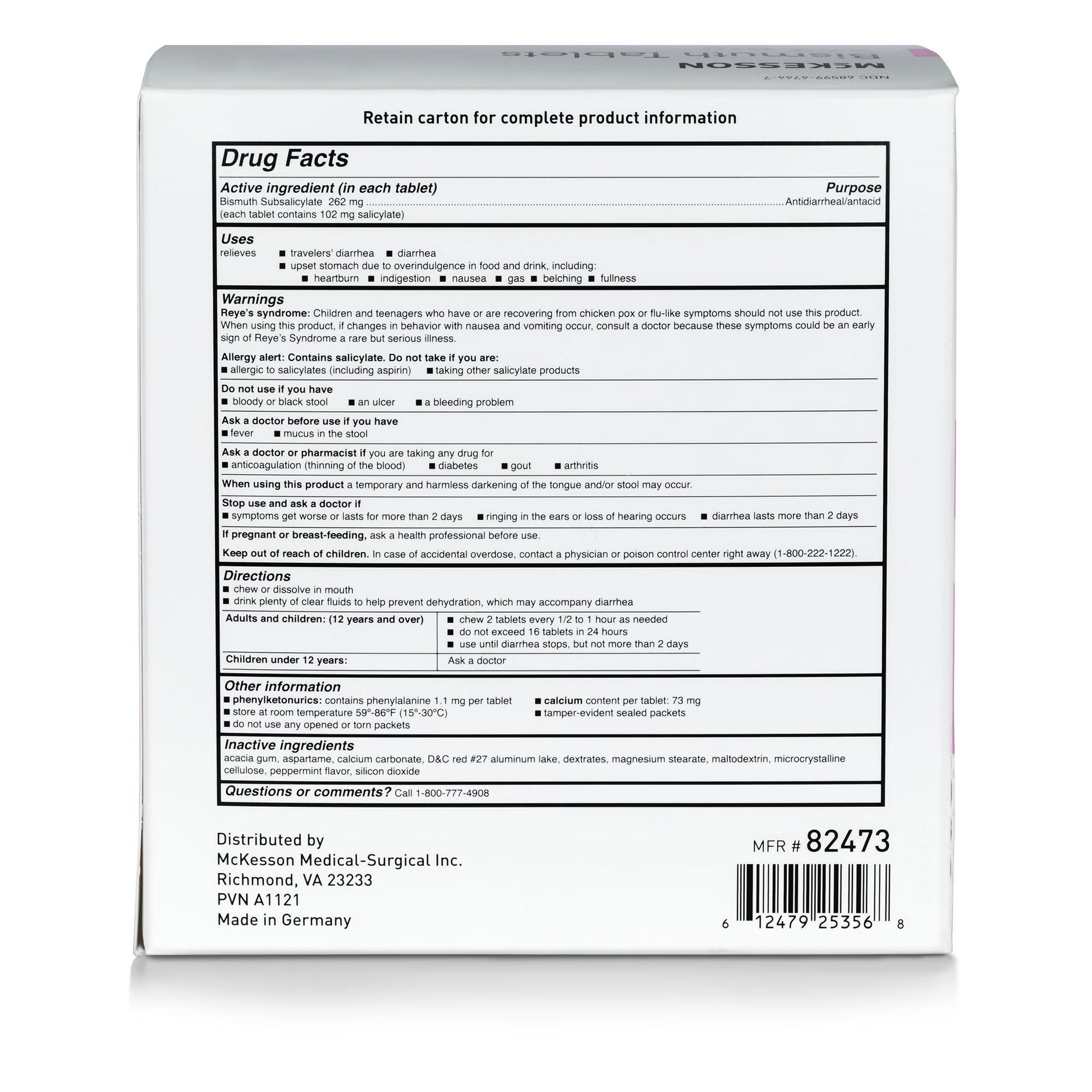 McKesson Bismuth Subsalicylate Anti-Diarrheal