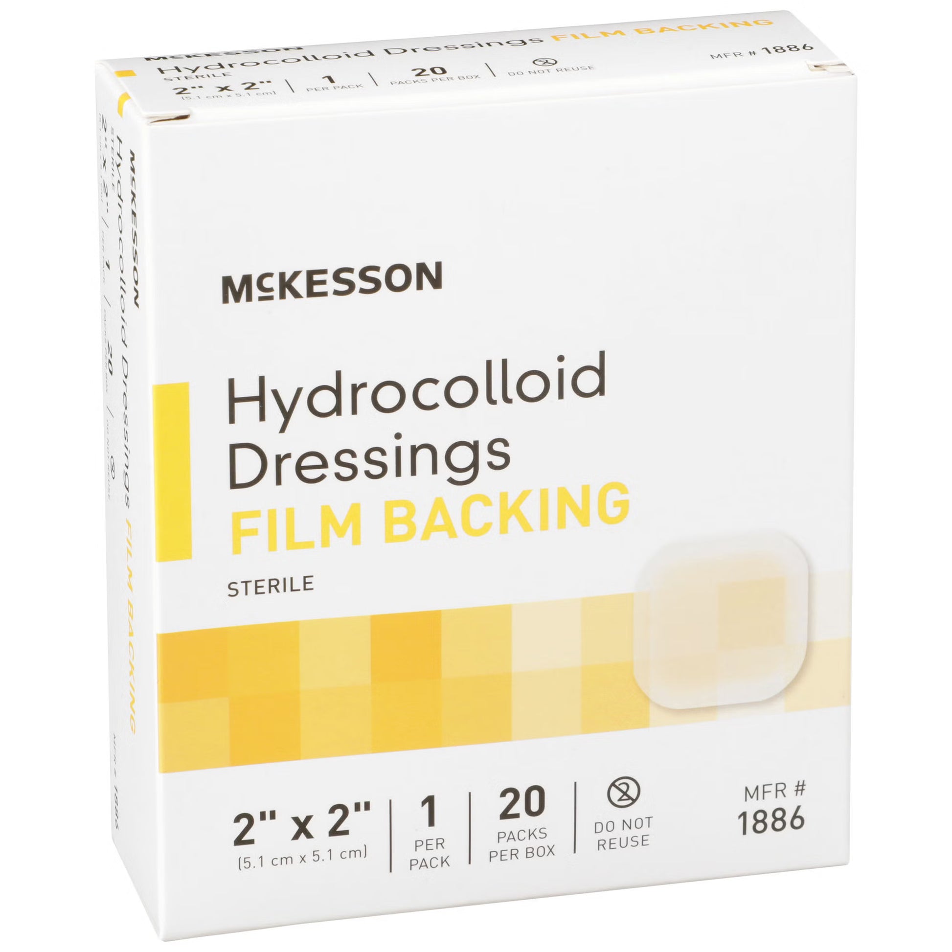 McKesson Hydrocolloid Dressing, 2 x 2 Inch