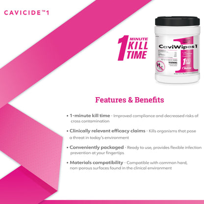 CaviWipes1 Surface Disinfectant, Alcohol Based, Wipes