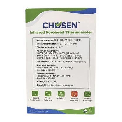 Non-Contact Skin Surface Thermometer Chosen™ Infrared Skin Probe Handheld