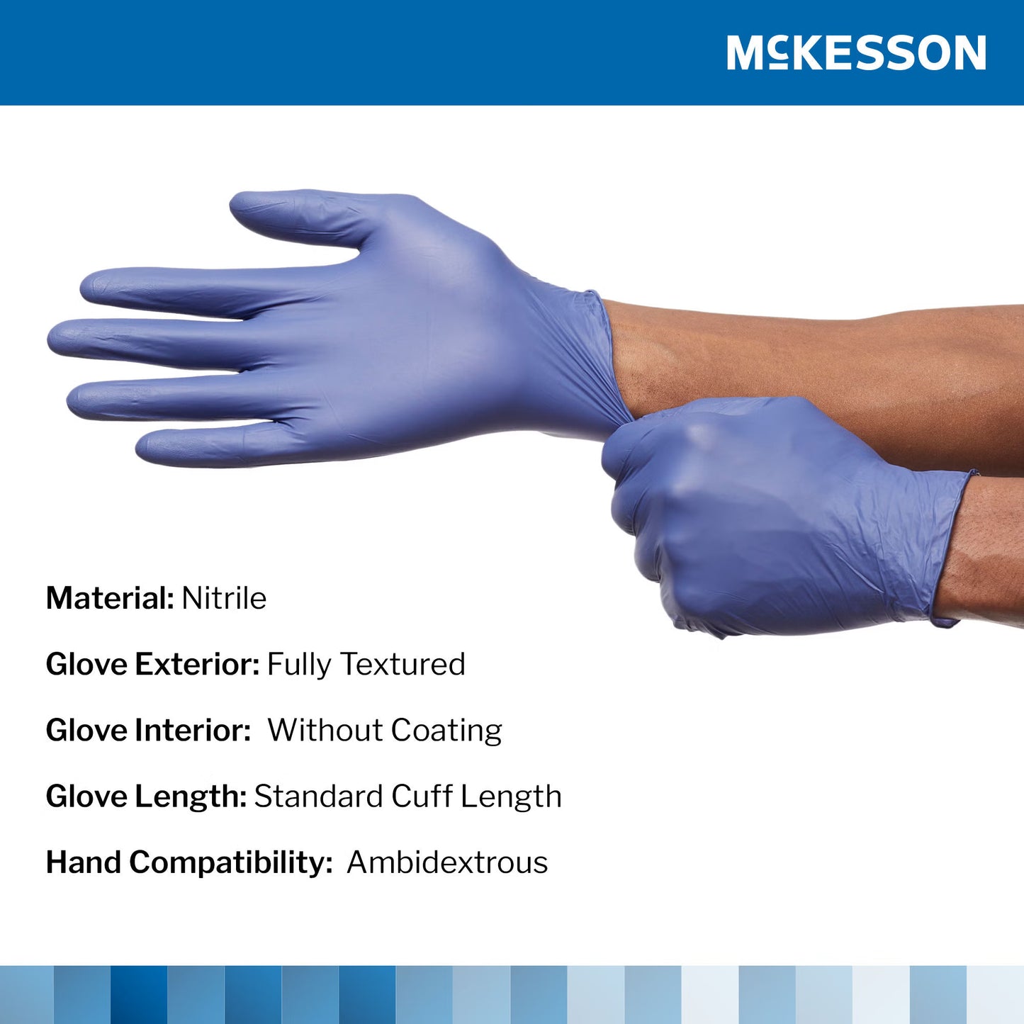 McKesson Confiderm® LDC Exam Glove, Medium, Blue