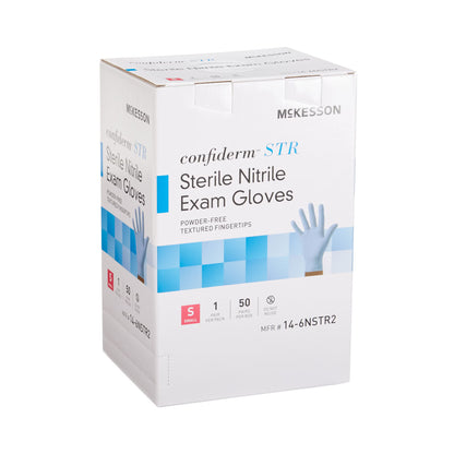 McKesson Confiderm® STR Nitrile Exam Glove, Small, Blue