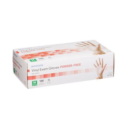 McKesson Vinyl Exam Glove, Medium, Clear