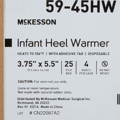 McKesson Infant Heel Warmer, 3.75 x 5.5 Inch