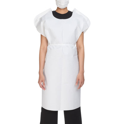 McKesson Patient Exam Gown, One Size Fits Most, White