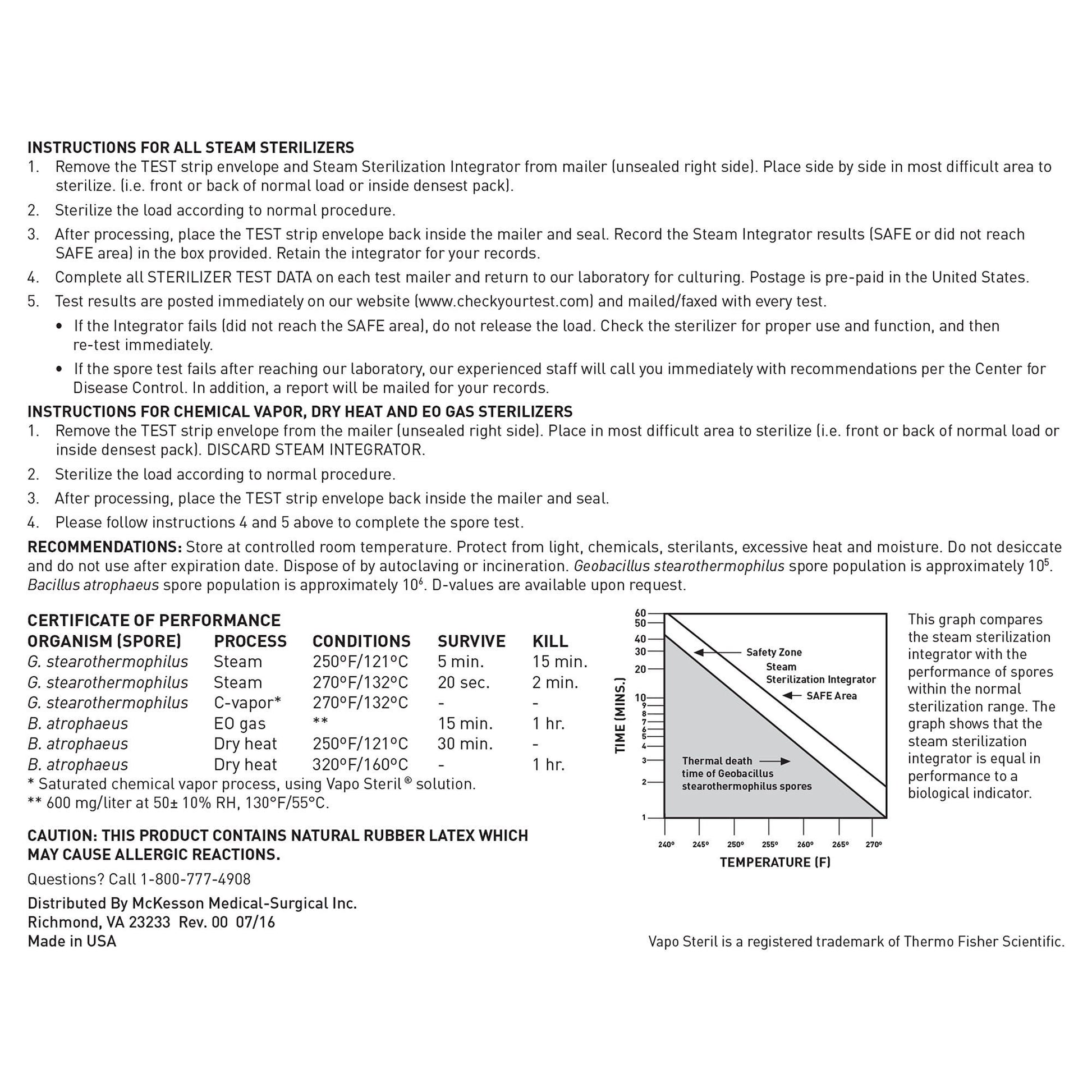 McKesson Sterilizer Monitoring Mail-In Service