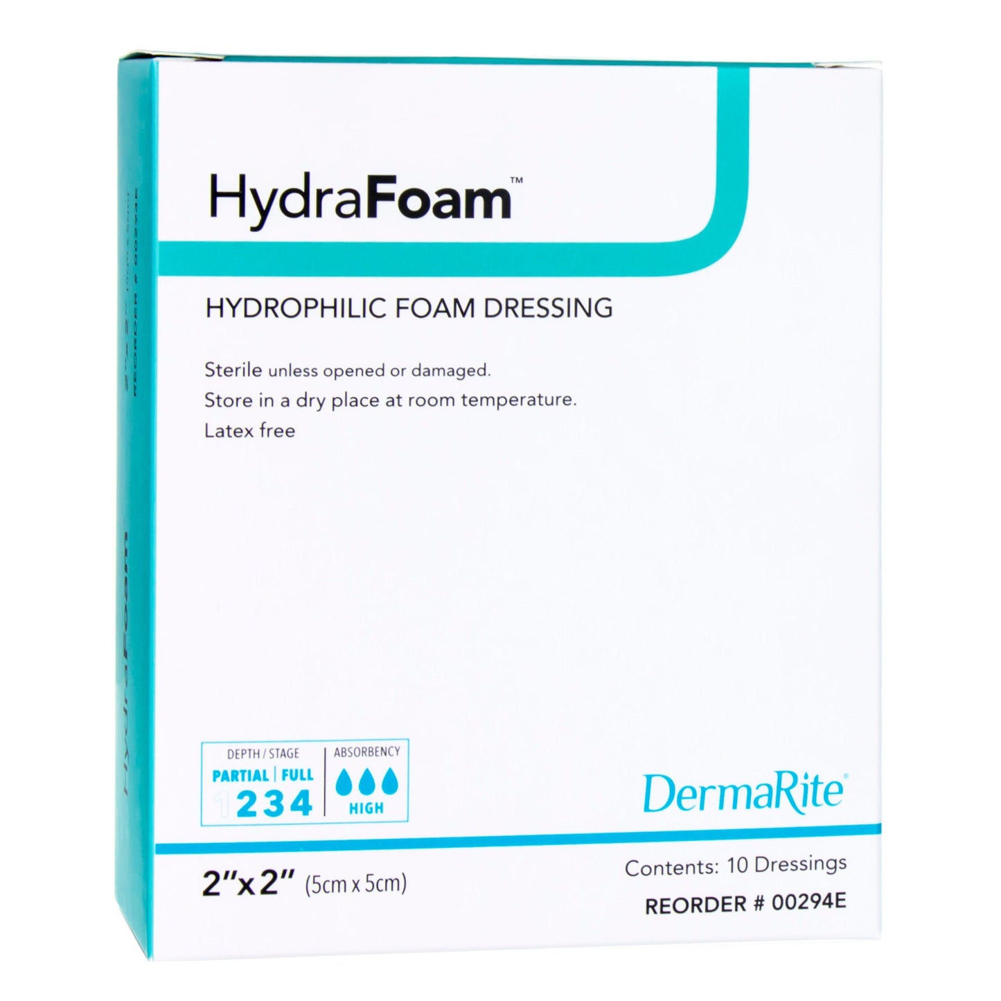 HydraFoam™ Nonadhesive Foam Dressing, 2 x 2 Inch