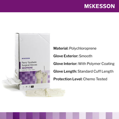 McKesson Perry® Polychloroprene Surgical Glove, Size 9, Cream