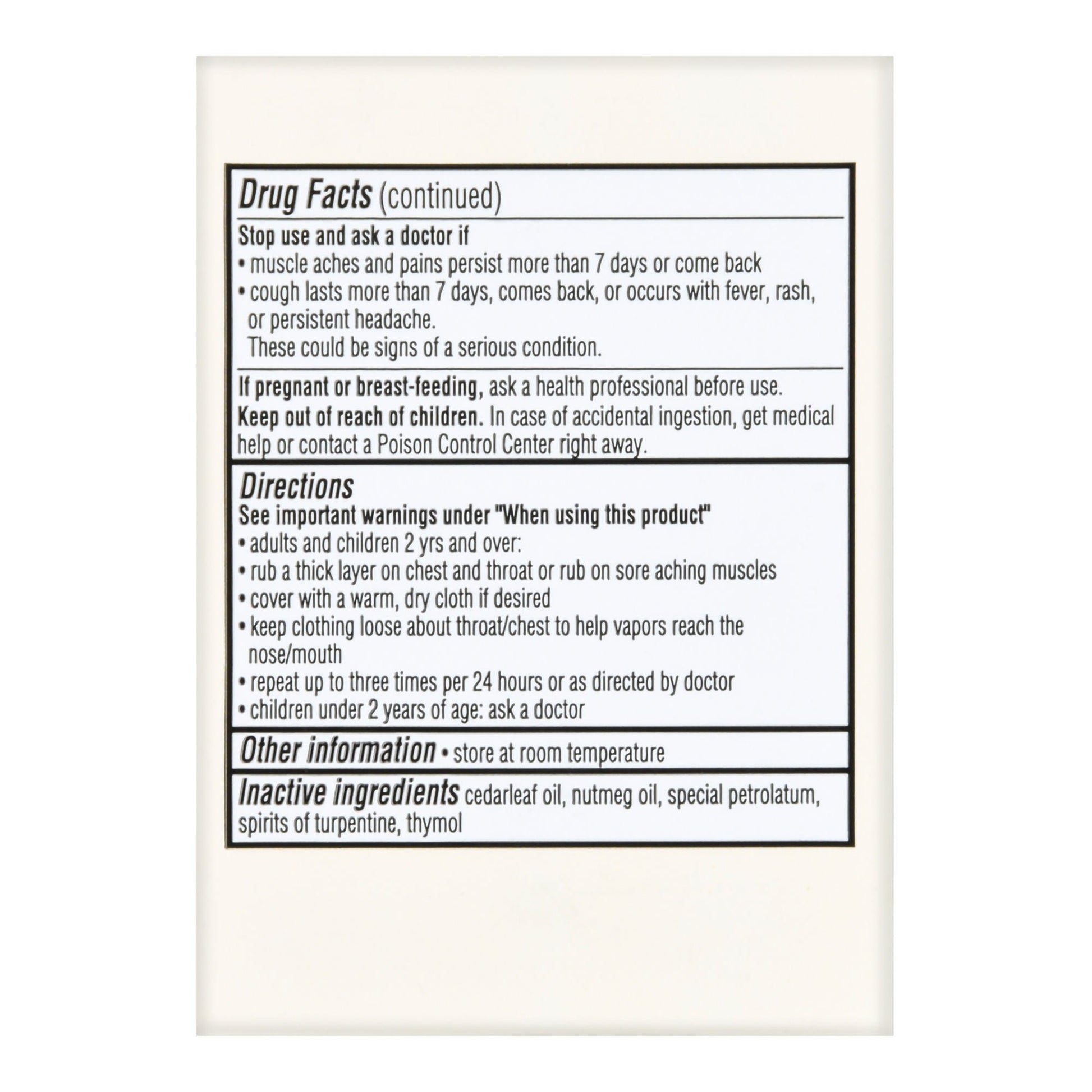 Foster & Thrive™ Chest Rub 2.6% Menthol 1.2% Eucalyptus Oil 4.8% Camphor
