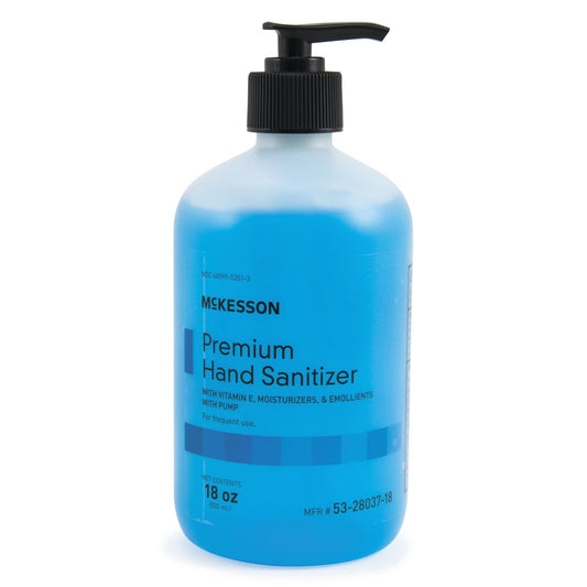 McKesson Premium Hand Sanitizer 70% Alcohol Gel, 18 oz Bottle, Summer Rain Scent