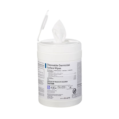 McKesson Germicidal Extra Large Surface Disinfectant Wipes, Canister