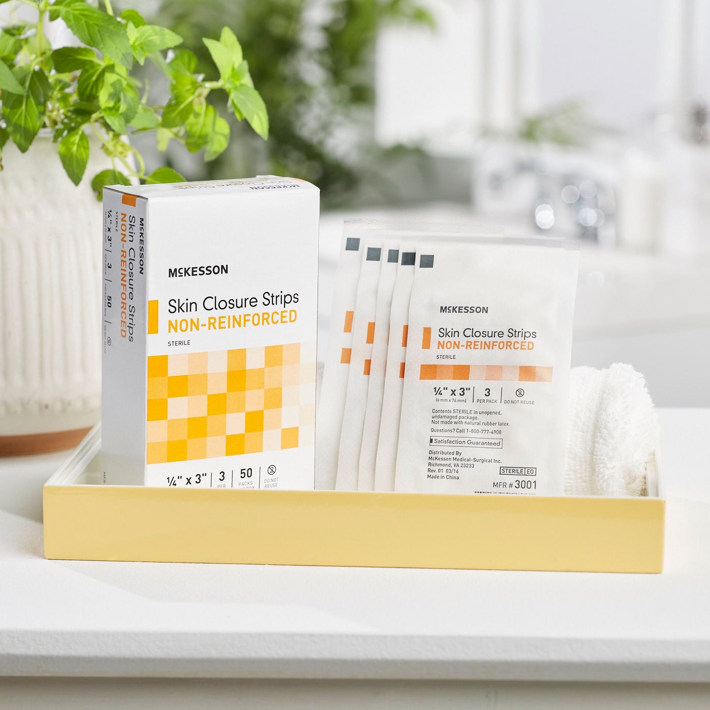 McKesson Nonreinforced Skin Closure Strip, 1/4 x 3 Inch