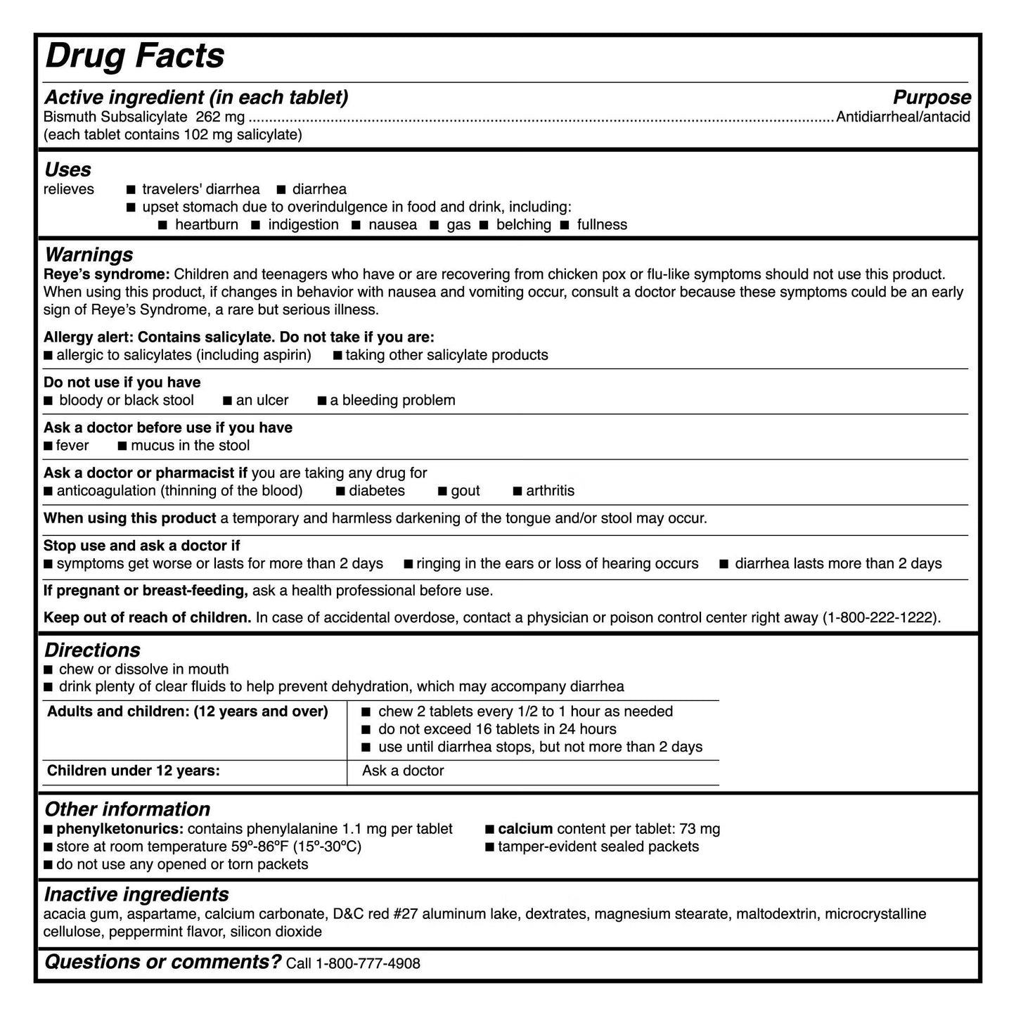 McKesson Bismuth Subsalicylate Anti-Diarrheal