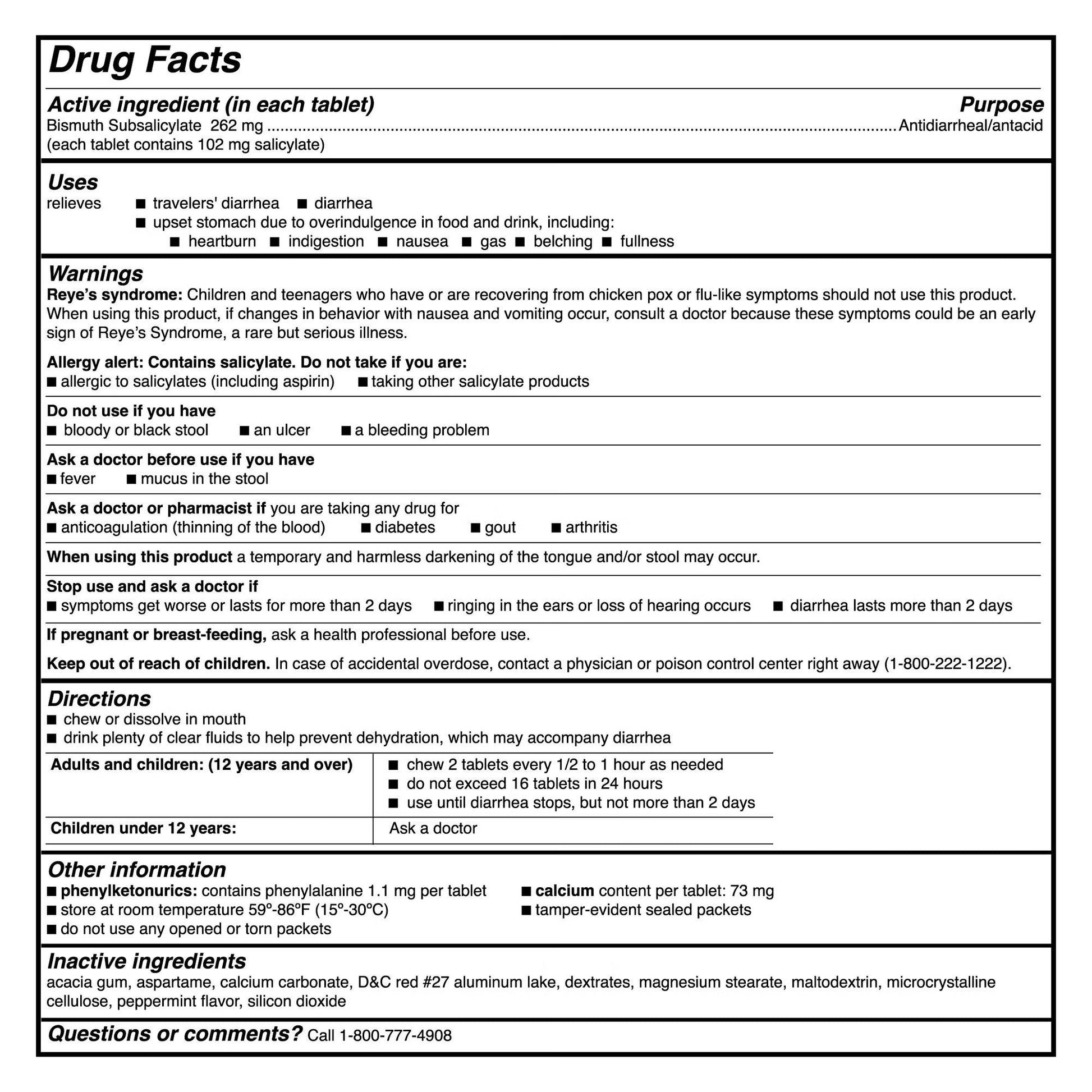 McKesson Bismuth Subsalicylate Anti-Diarrheal