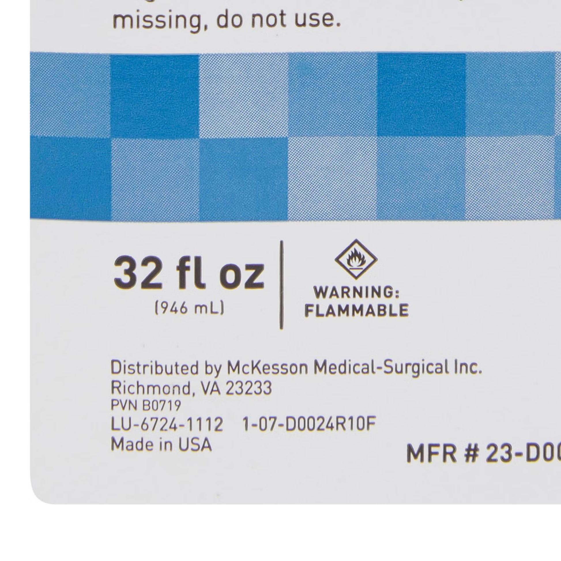 McKesson Isopropyl Alcohol Antiseptic, 32-ounce bottle