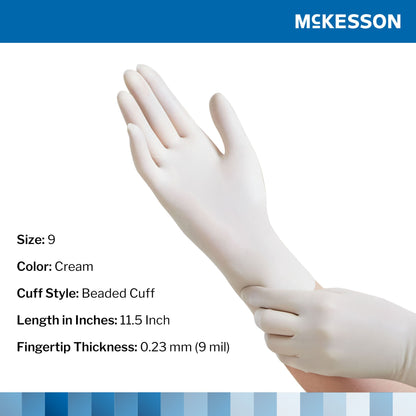 McKesson Perry® Performance Plus Surgical Glove, Size 9, Cream