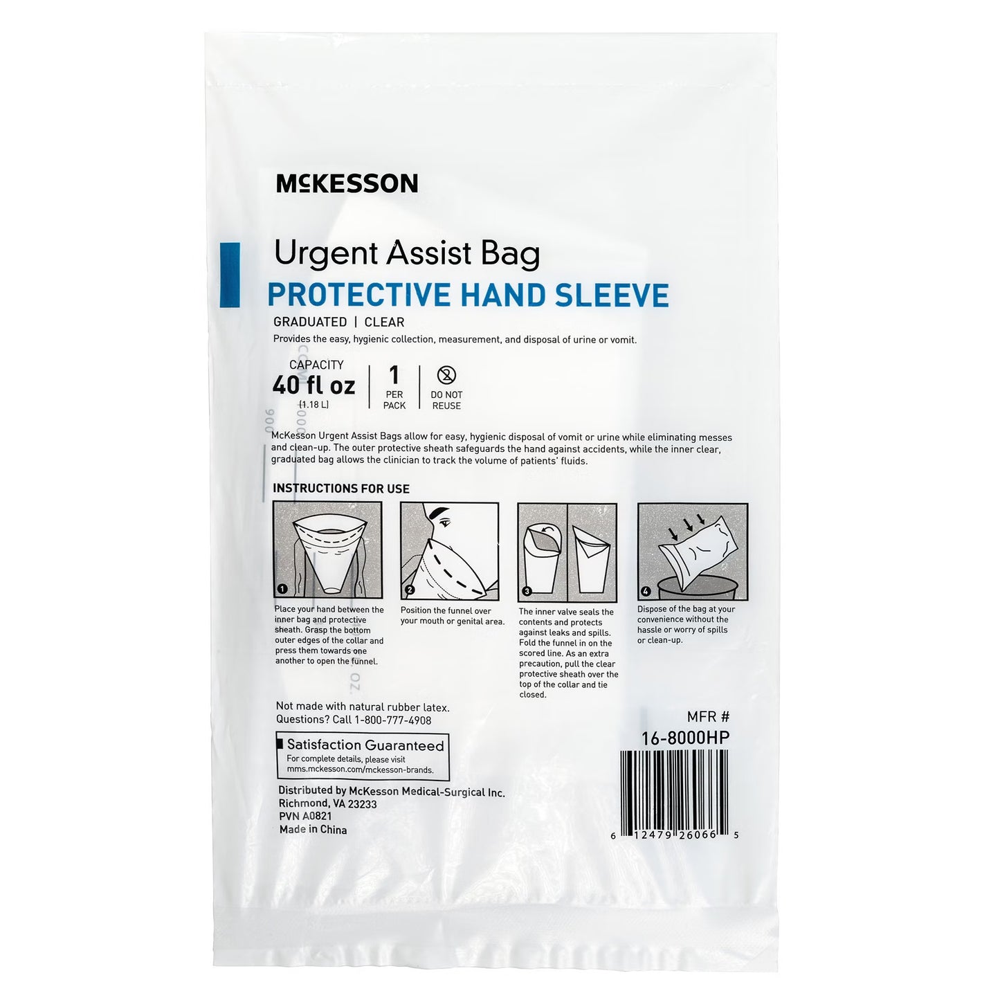 McKesson Urgent Assist Bags with Protective Hand Sleeve
