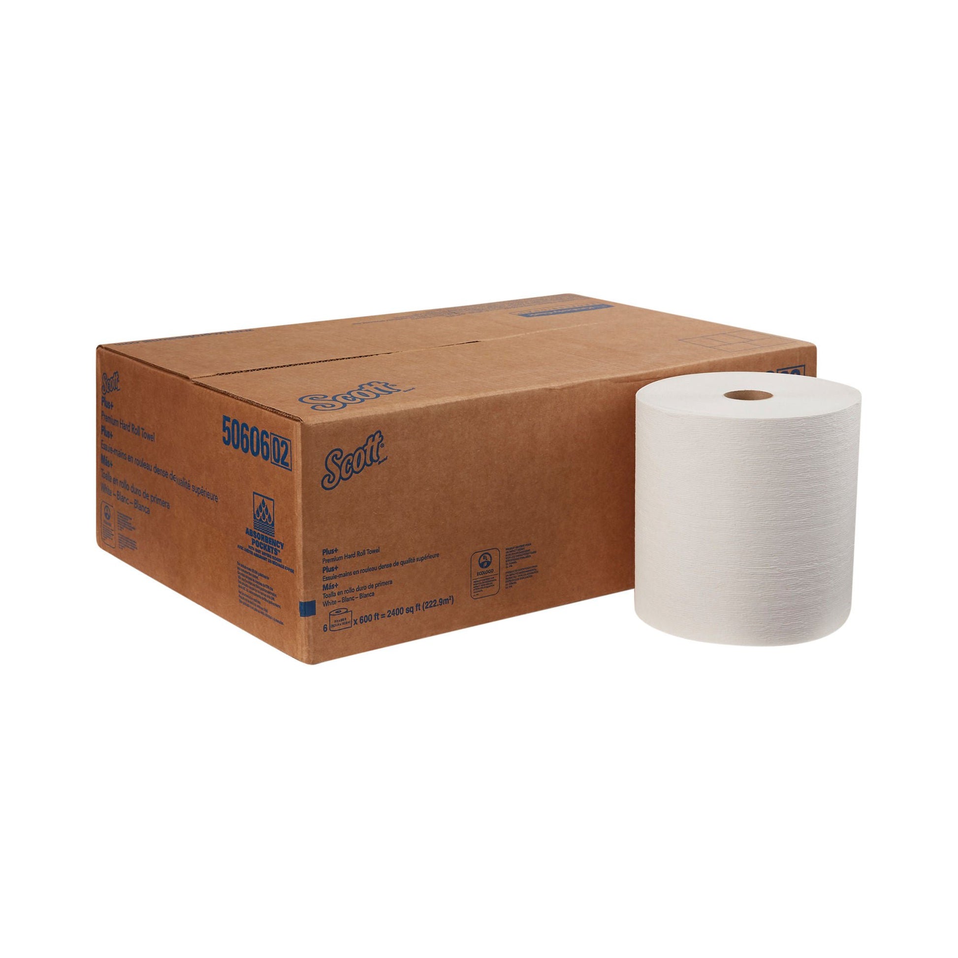 Scott® Essential White Paper Towel, 8 Inch x 600 Foot Hardwound Roll