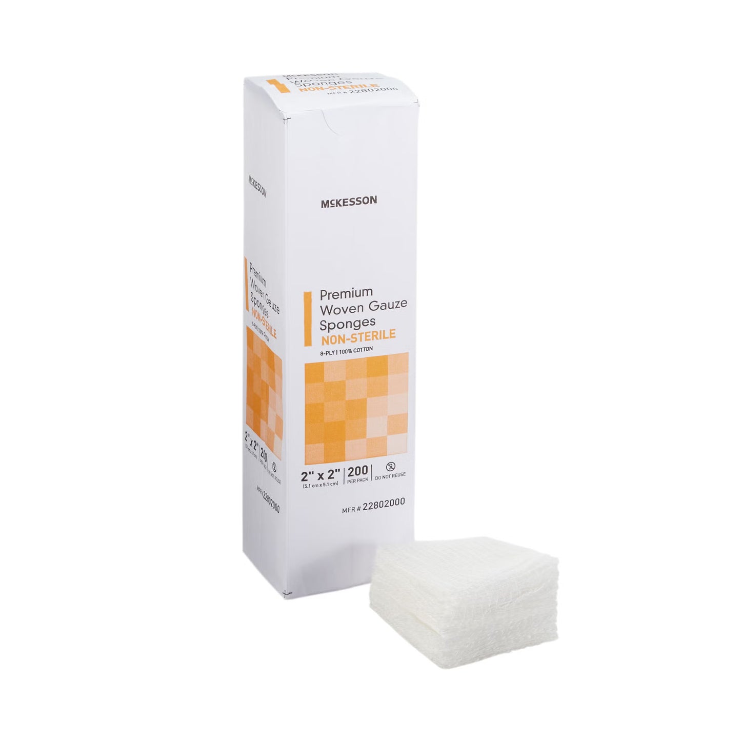McKesson Gauze Sponge, 2 x 2 Inch, Eight Ply