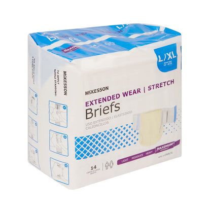 McKesson Extended Wear Maximum Absorbency Incontinence Brief, Large / X-Large