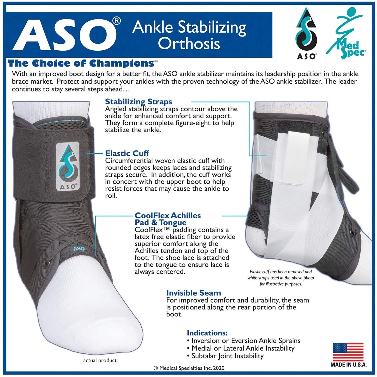 ASO® Low Profile Ankle Support Ankle Support, Large