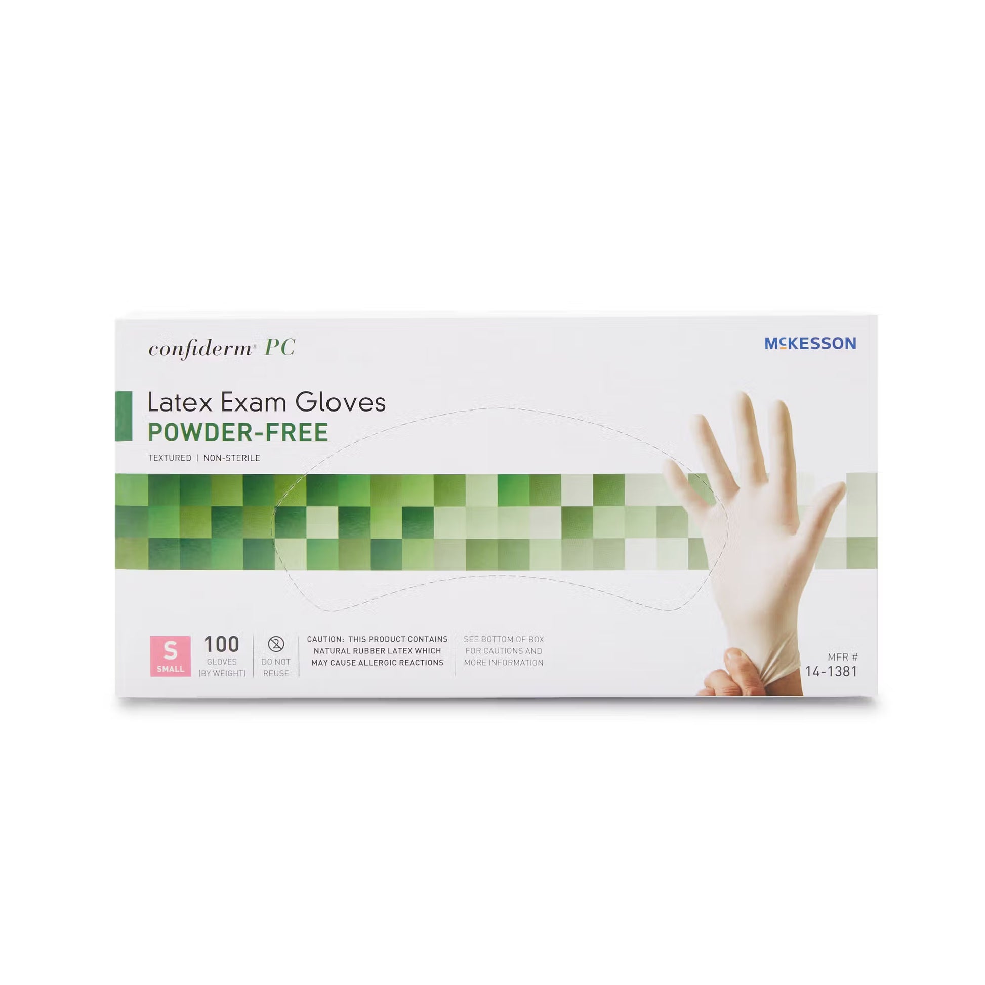 McKesson Confiderm® Latex Exam Glove, Small, Ivory