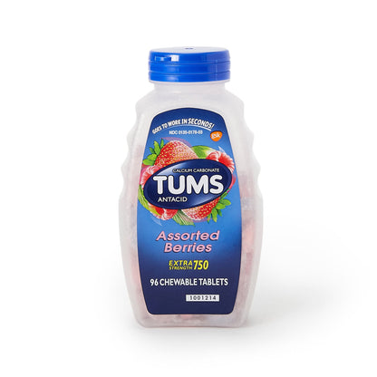 Tums® Extra Strength 750 Antacid Chewable Tablets Assorted Berries