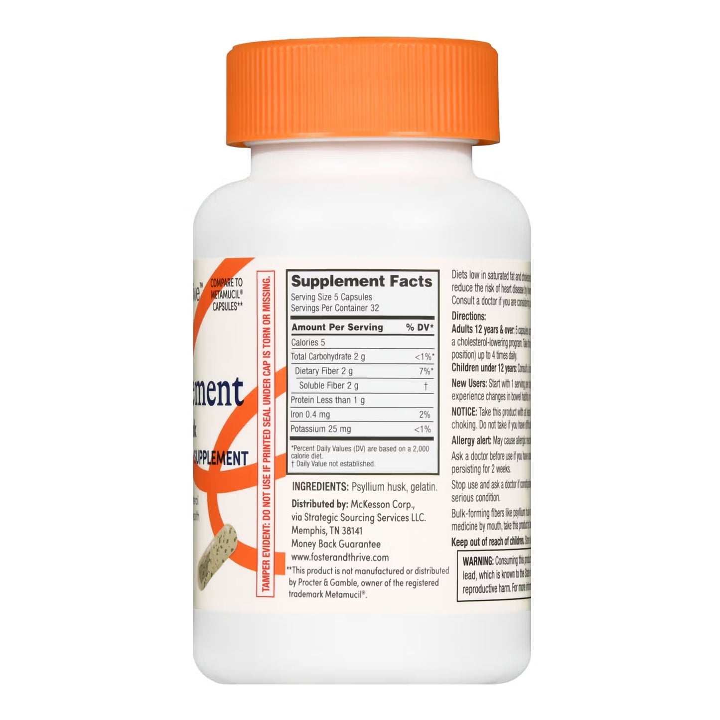 Foster & Thrive™ Fiber Supplement Psyllium Husk Capsules
