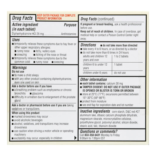 Foster & Thrive™ Allergy Relief Diphenhydramine HCl 25 mg Minitabs