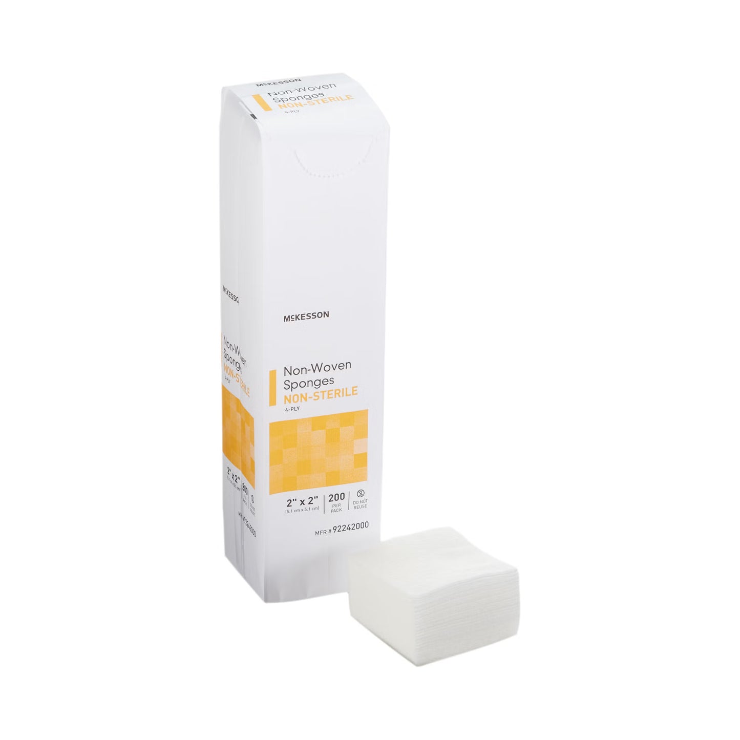 McKesson Nonwoven Sponge, 2 x 2 Inch, Four Ply