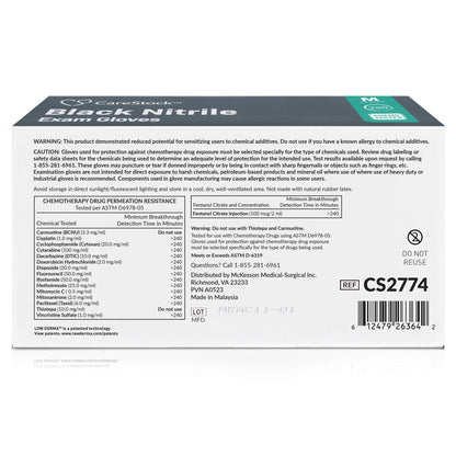 CareStock™ Nitrile Exam Glove, Medium, Black
