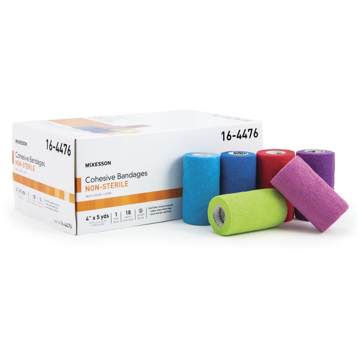 McKesson Self-adherent Closure Cohesive Bandage, 4 Inch x 5 Yard