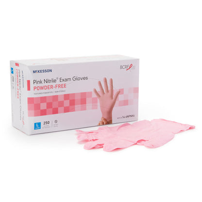 McKesson Pink Nitrile® Nitrile Exam Glove, Large, Pink