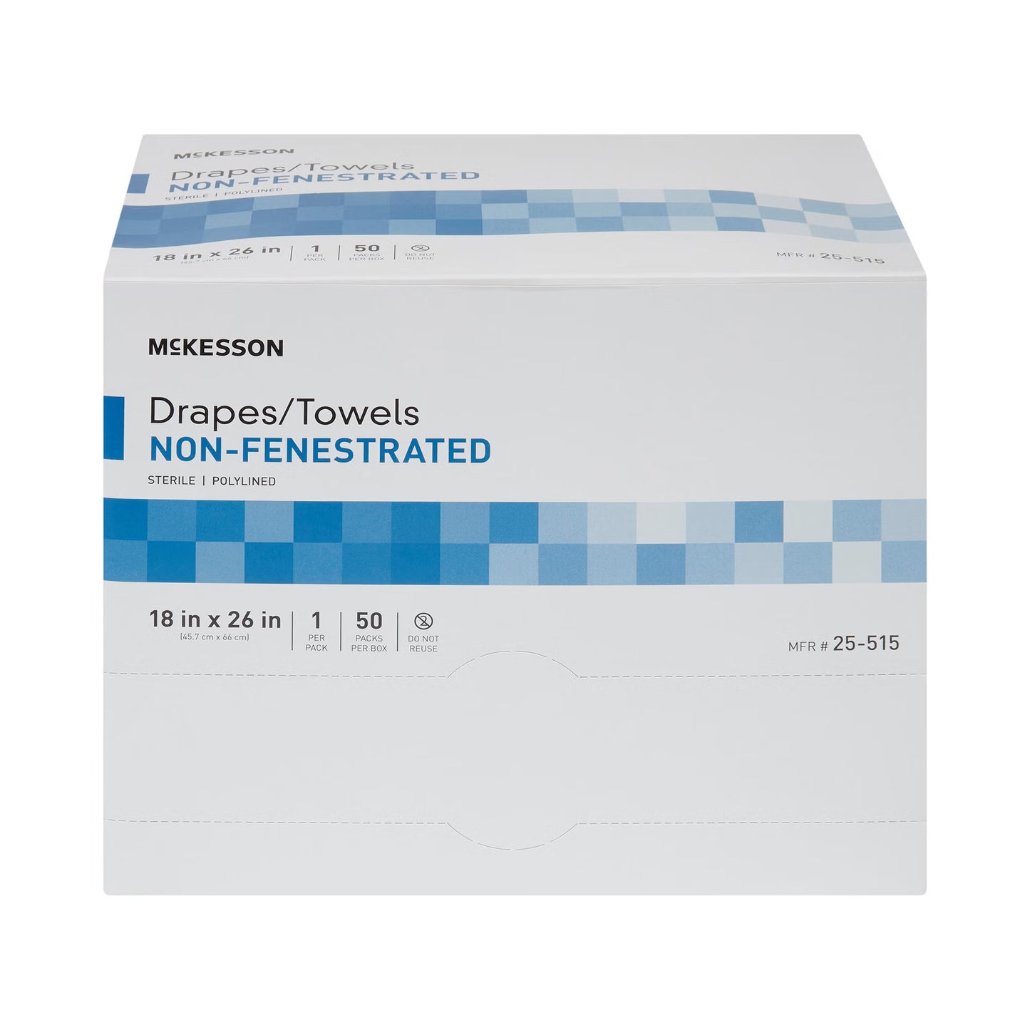 McKesson Sterile Poly Lined Towel Drape, 18 x 26 Inch