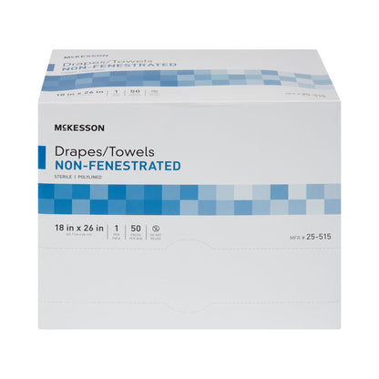 McKesson Sterile Poly Lined Towel Drape, 18 x 26 Inch