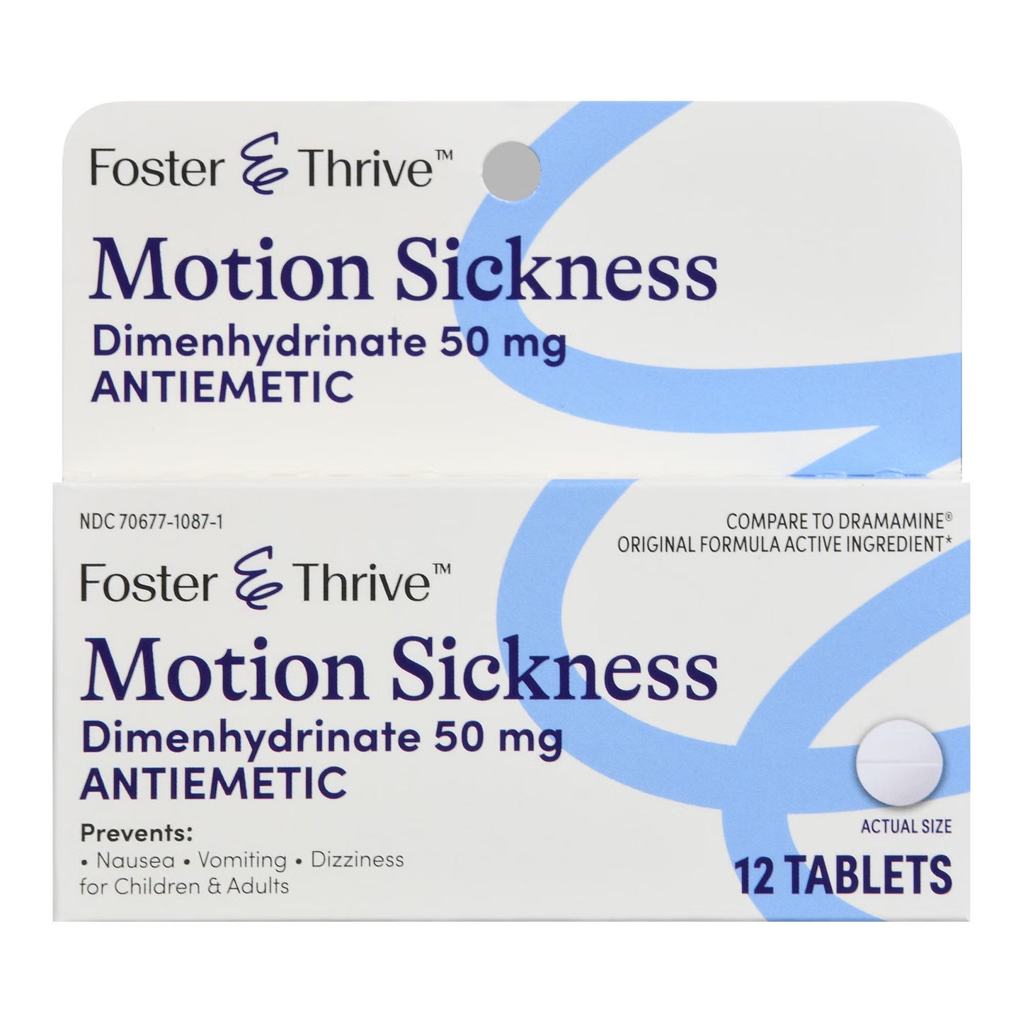 Foster & Thrive™ Motion Sickness Dimenhydrinate 50 mg Tablets