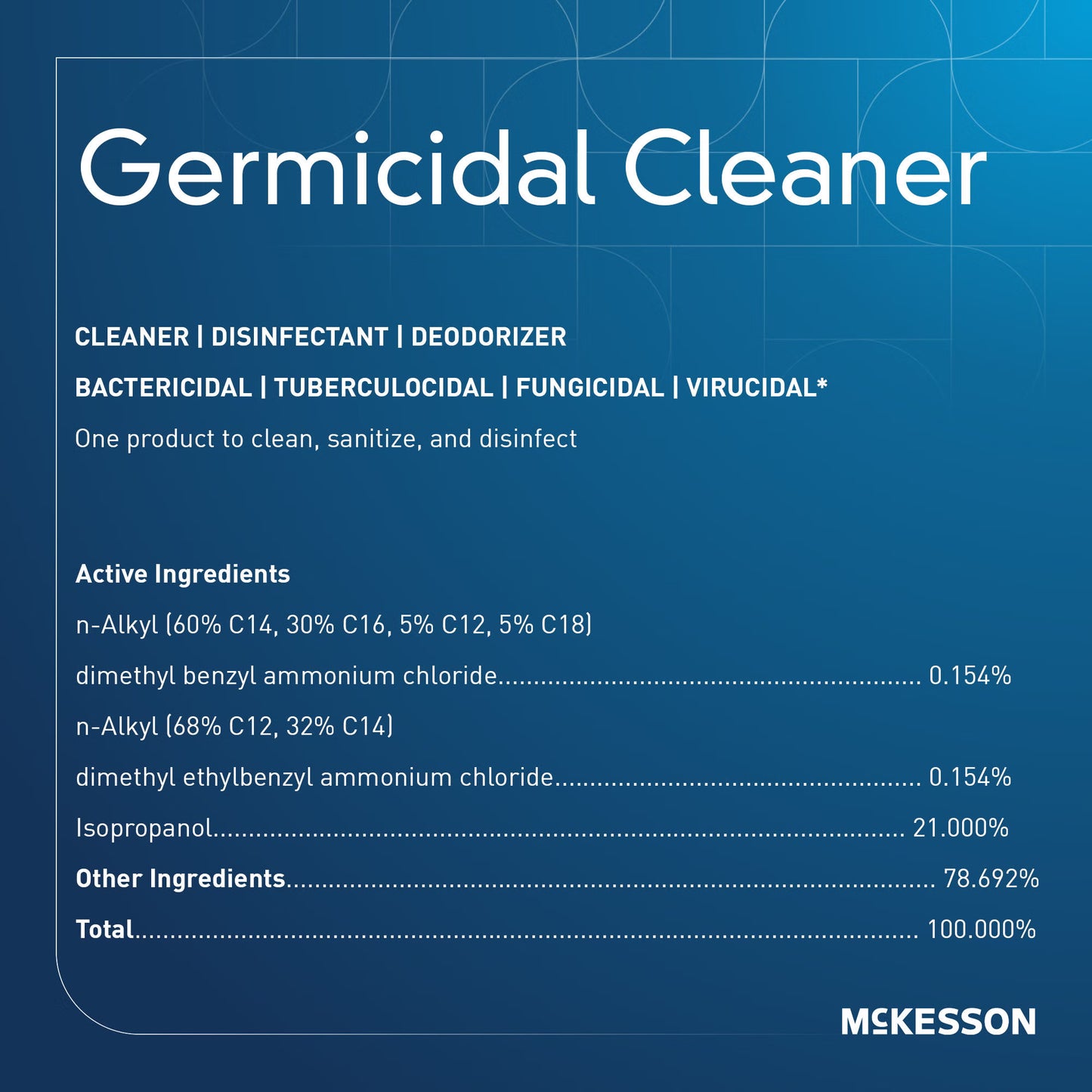 McKesson Germicidal Surface Disinfectant Cleaner, 24-ounce spray bottle