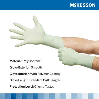 McKesson Perry® Performance Plus Polyisoprene Surgical Glove, Size 7, Green