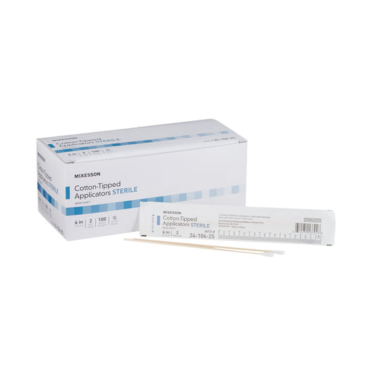 McKesson Cotton Tip Wood Shaft Swabsticks, 6-Inch Length