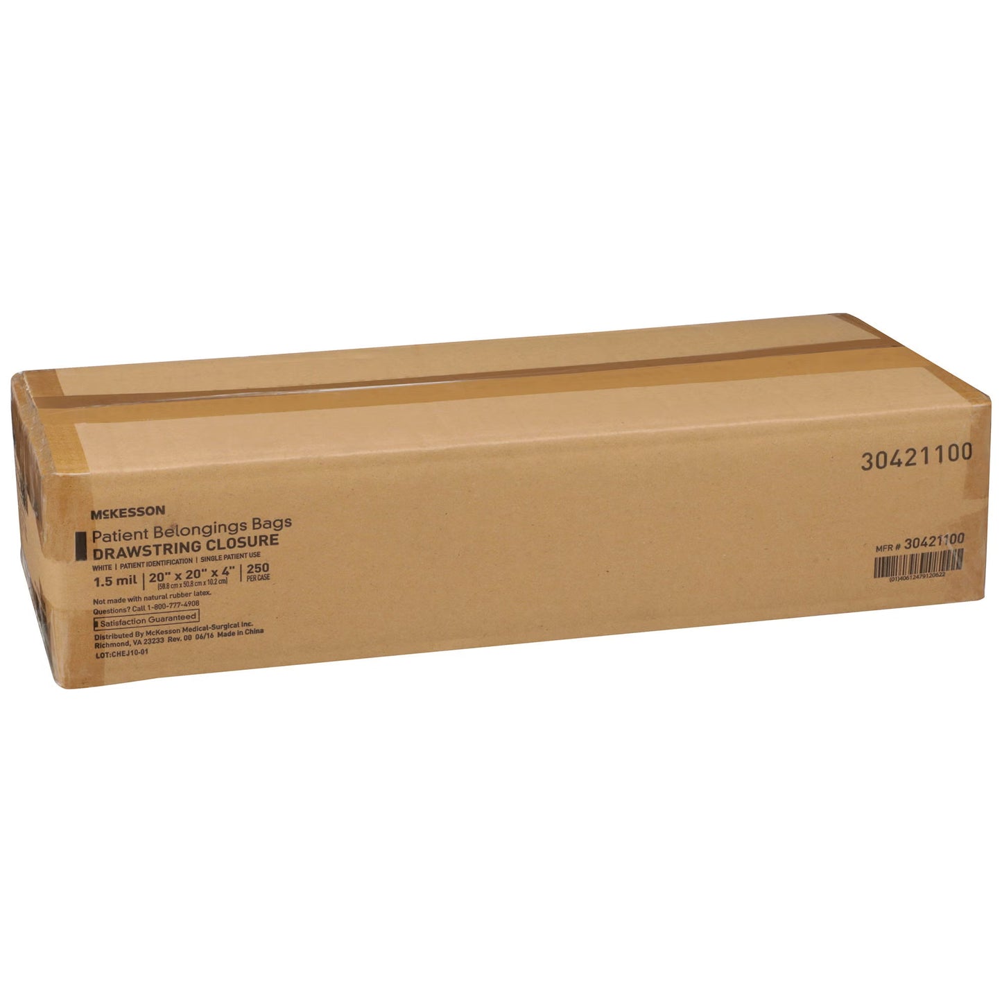 McKesson Patient Belongings Bag, White