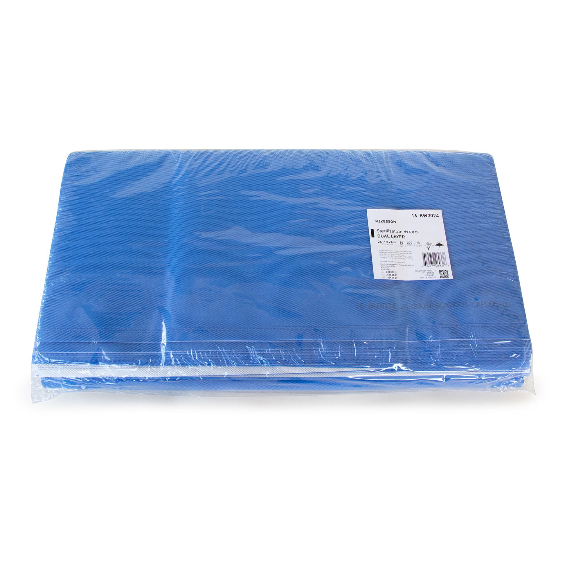 McKesson Sterilization Wrap, 24 x 24 Inch, Grade 400