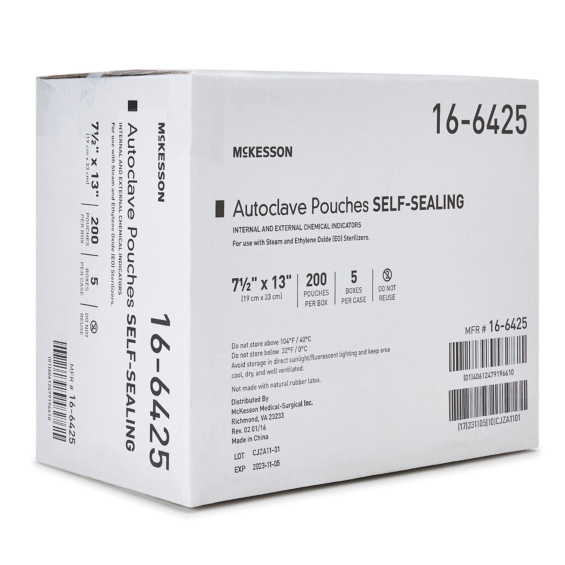 McKesson Sterilization Pouch, 7.5 x 13 Inch