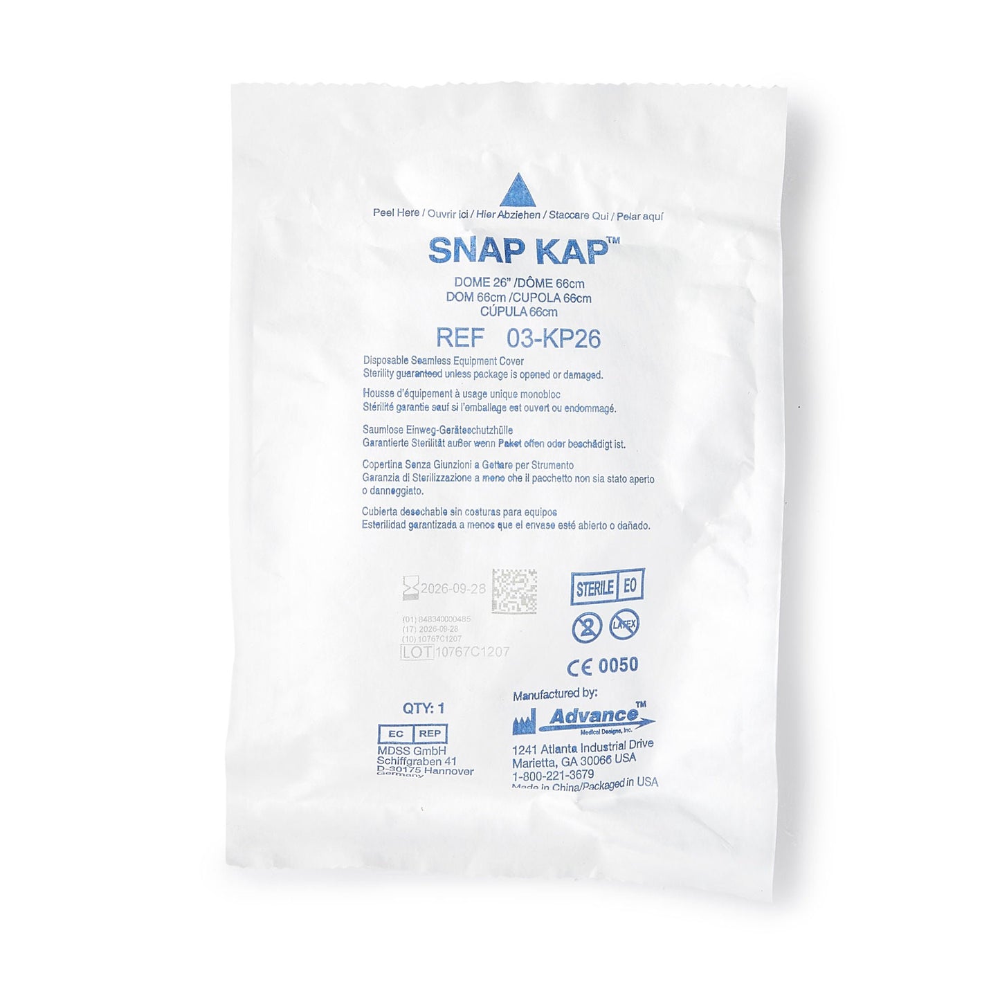 Snap Kap™ Dome Cover, 26-Inch Depth
