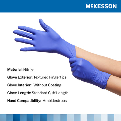 McKesson Confiderm® 4.5C Nitrile Exam Glove, Medium, Blue
